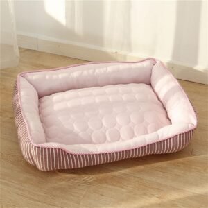 Ice Cooling Pet Bed, Dog Cat Cooling Mat, Ice Pad, Sleeping Mat, Dogs Cats Pet Kenne, (Pink, M-45 * 60cm)