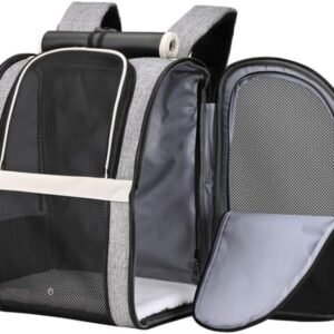 Pet Carrier Backpack with Window Blind for Small Cats Dogs, Ventilated Design, Safety Straps, Buckle Support, Collapsible, Designed for Travel, Hiking, Winter Outing, Outdoor, Go to Vet