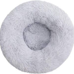 Dog Mattress Pet Bed Gray Dog Comfortable Donut Cuddler Round Kennel Ultra Soft Washable And Cat Comfortable Dog Bed(E,40 * 40 * 20cm)
