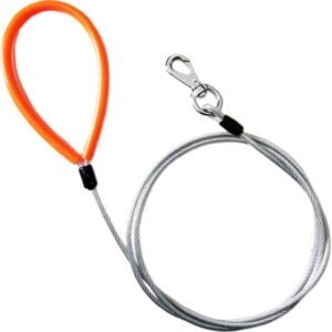 Pet Traction Rope Anti-bite Dog Leash Wire Rope Dog Chain Pet Lead Stainless Steel Chain Leashes Pet Traction Rope for Small Medium Large Dogs Dog Leash ( Size : 5mmX250cm) (B 5mmX200cm)