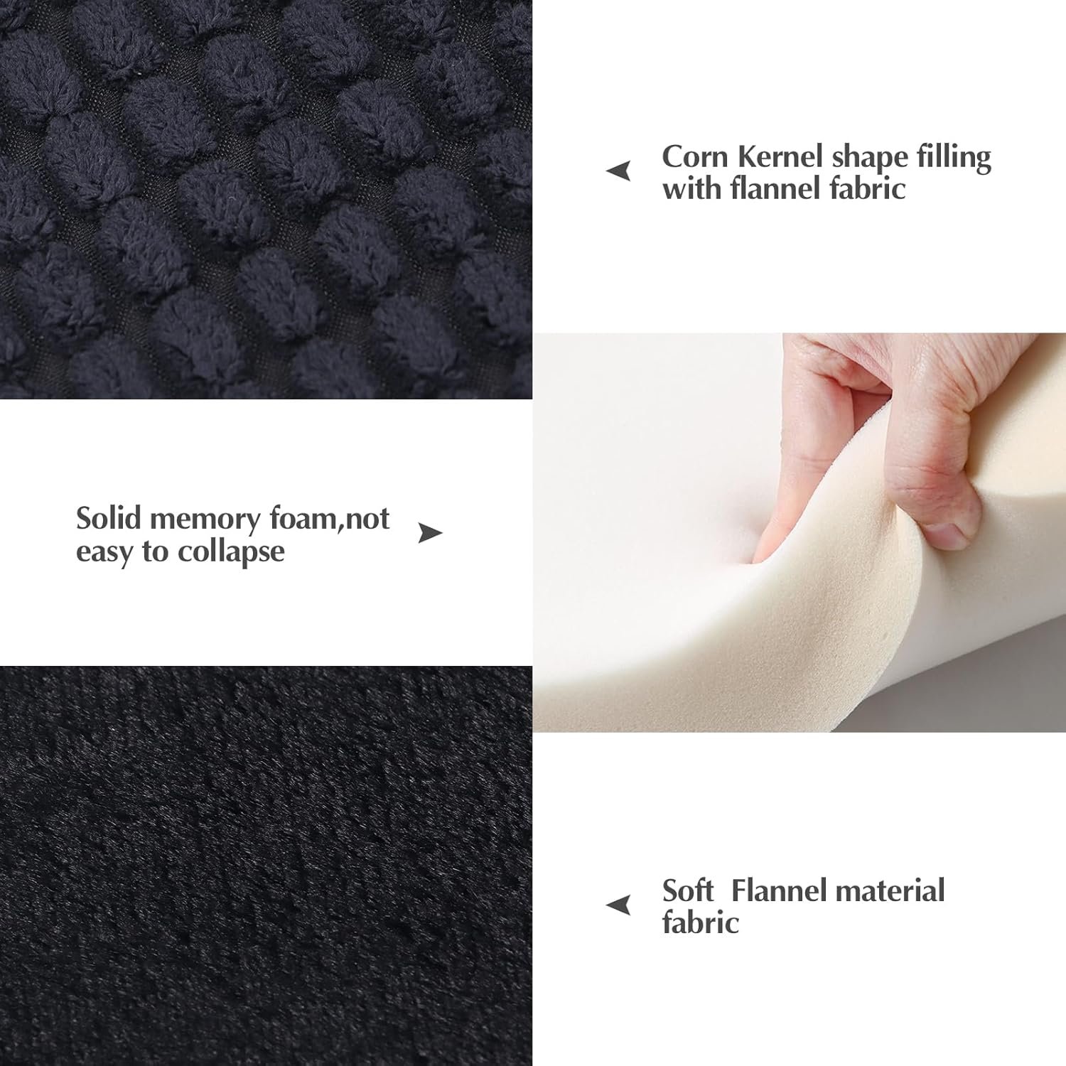 Dog Bed Mat,Reversible Dog Crate Pad, Memory Foam Dog Beds, Soft Warm Pet Cushion for Small Medium Dogs, Washable Pet Sleeping Mattress Kennel Bed Pad XH079 (36''x23''x1.6'',Dark Grey) - Image 2