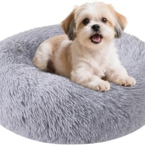 Cat Beds for Indoor Cats, 20/24 Inch Dog Bed for Small, Medium and Large Dogs, Washable Round Pet Bed for Puppies and Kittens with Anti Bottom