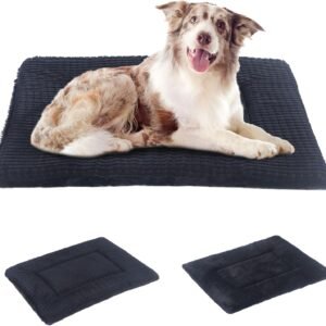 Dog Bed Mat,Reversible Dog Crate Pad, Memory Foam Dog Beds, Soft Warm Pet Cushion for Small Medium Dogs, Washable Pet Sleeping Mattress Kennel Bed Pad XH079 (36''x23''x1.6'',Dark Grey)