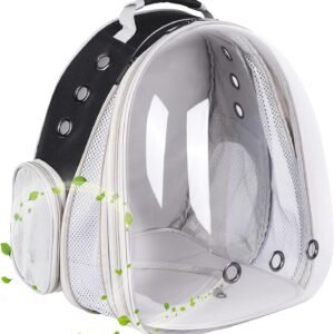 Front Expandable Large Cat Backpack Carrier, Fit up to 20 lbs, Space Capsule Bubble Window Pet Carrier Backpack for Large Fat Cat and Small Puppy