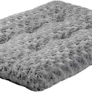 Plush Pet Bed | Ombré Swirl & Cat Bed | Gray 17L x 11W x 1.5H - Inches for Toy Dog Breeds, , 18-Inch