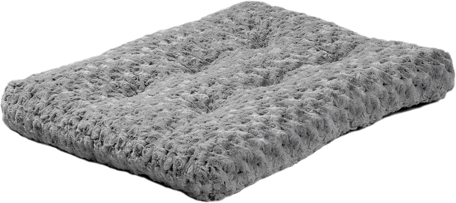 Plush Pet Bed | Ombré Swirl & Cat Bed | Gray 17L x 11W x 1.5H - Inches for Toy Dog Breeds, , 18-Inch