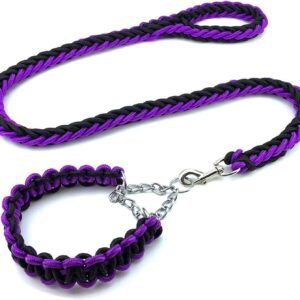 Dog Leash Nylon Braided Dog Collar and Leash Set Traction Rope for Small Medium Large Dog Leash Bull Terrier Pet Accessories Dog Leash (Size : 43 53 cm) ( 33 43 cm)